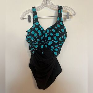 Miraclesuit Black and Teal Swimwear